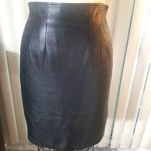 Genuine Leather Cache above the knee skirt